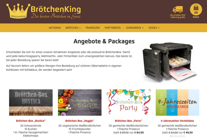 Angebot und Packages