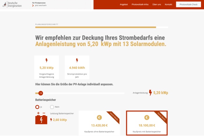 Photovoltaik-Check Anlagenleistung Übersicht