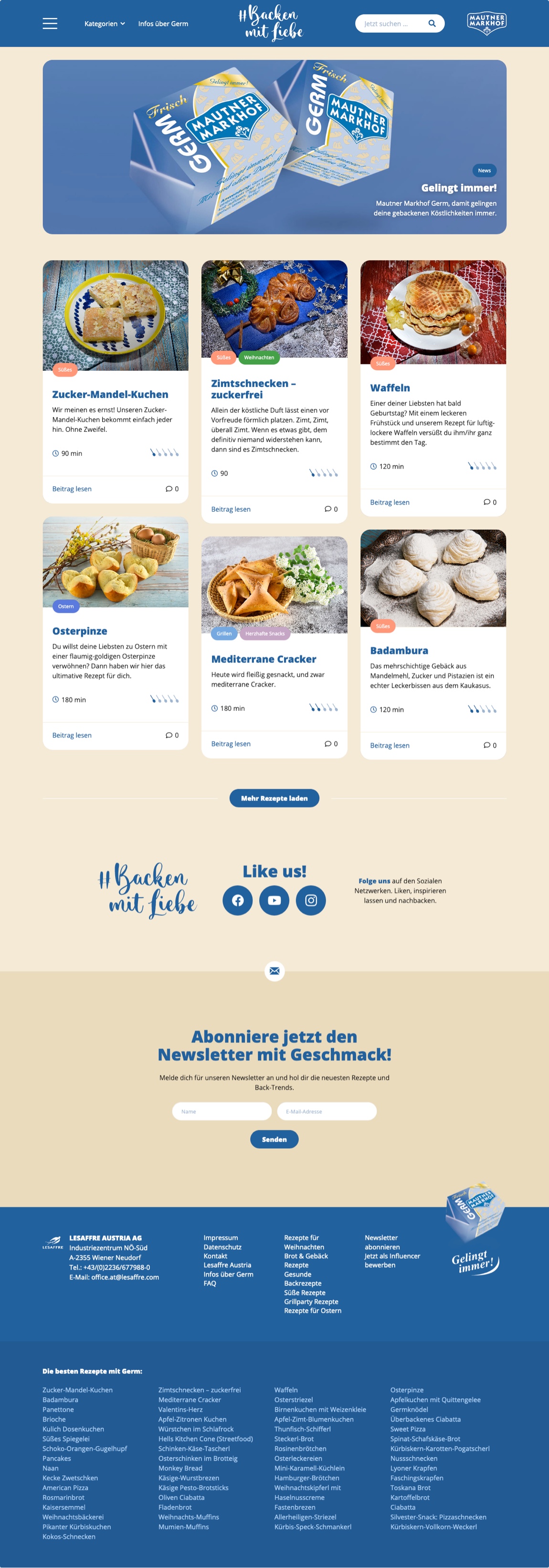 Rezepte-Blog Startseite