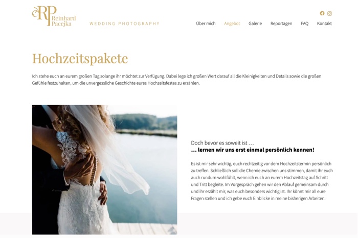 Angebote Hochzeitspakete