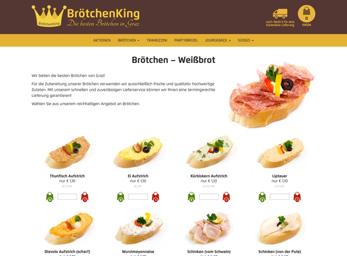 Website Referenz BrötchenKing Graz
