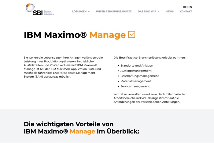 IBM Maximo® Manage