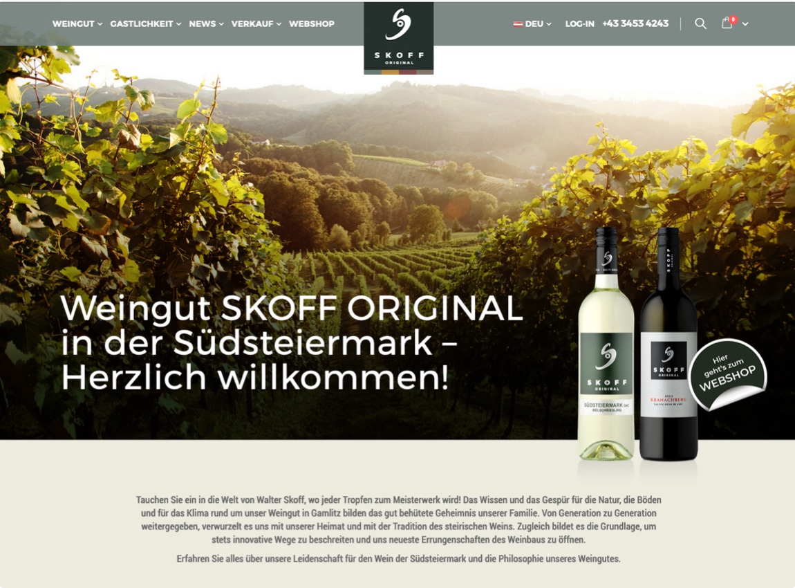 Skoff Original Website Startseite