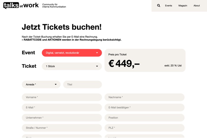 Ticket buchen