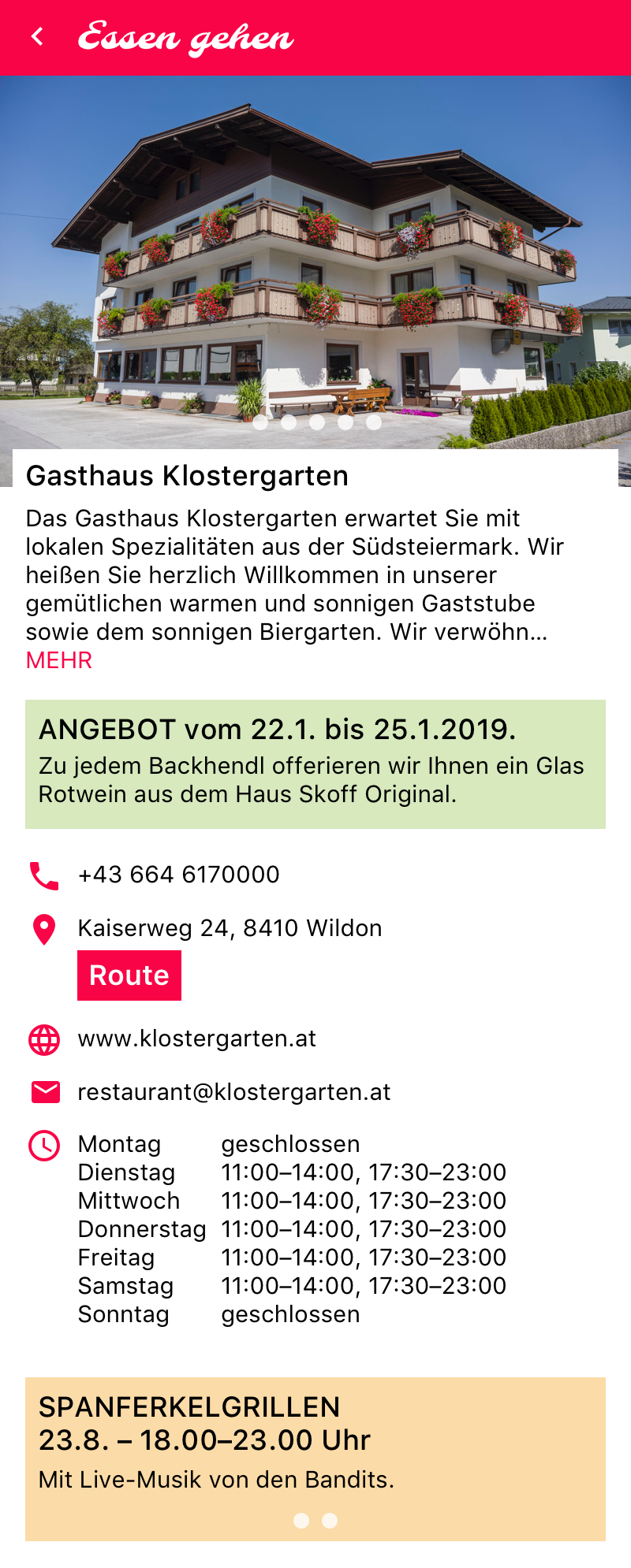 Detailansicht Gastronomie
