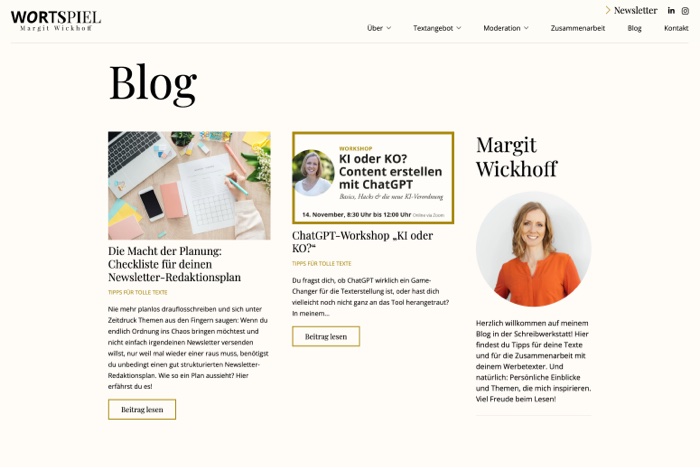 Blog Übersicht